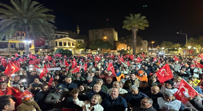 Çeşme de İmamoğlu protestosu